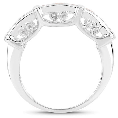 1.08 Carat Genuine Orange Sapphire .925 Sterling Silver Ring Bids.com