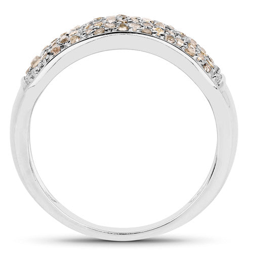 0.42 Carat Genuine White Diamond .925 Sterling Silver Ring Bids.com