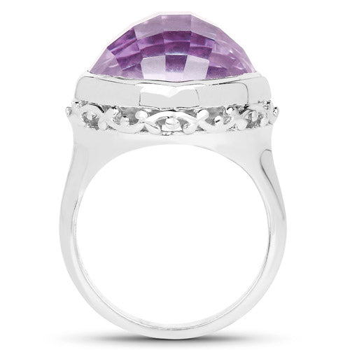 8.40 Carat Genuine Amethyst .925 Sterling Silver Ring Bids.com