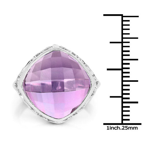 8.40 Carat Genuine Amethyst .925 Sterling Silver Ring Bids.com
