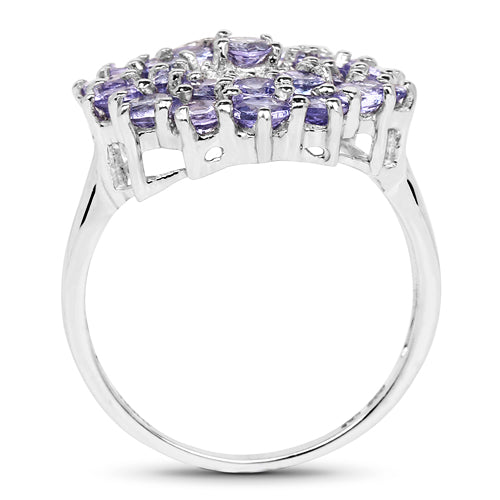 2.27 Carat Genuine Tanzanite .925 Sterling Silver Ring Bids.com