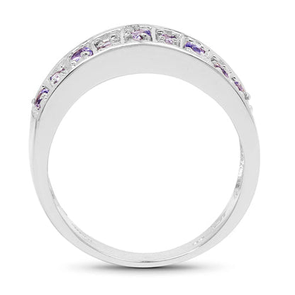 1.23 Carat Genuine Tanzanite .925 Sterling Silver Ring Bids.com