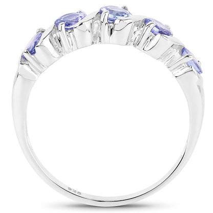 1.15 Carat Genuine Tanzanite .925 Sterling Silver Ring Bids.com