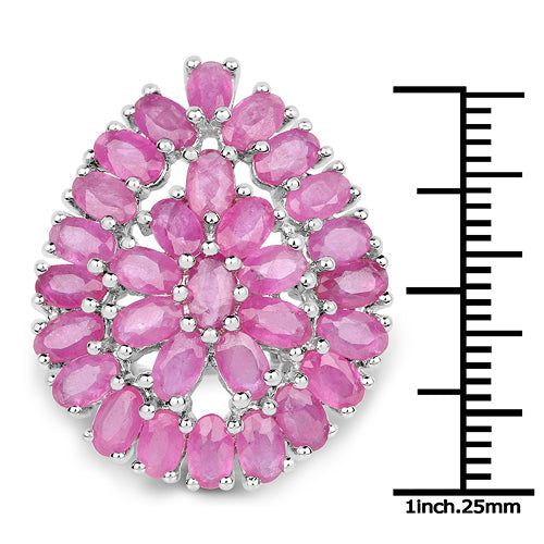 8.10 Carat Genuine Ruby .925 Sterling Silver Ring Bids.com