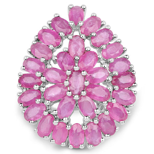 8.10 Carat Genuine Ruby .925 Sterling Silver Ring Bids.com
