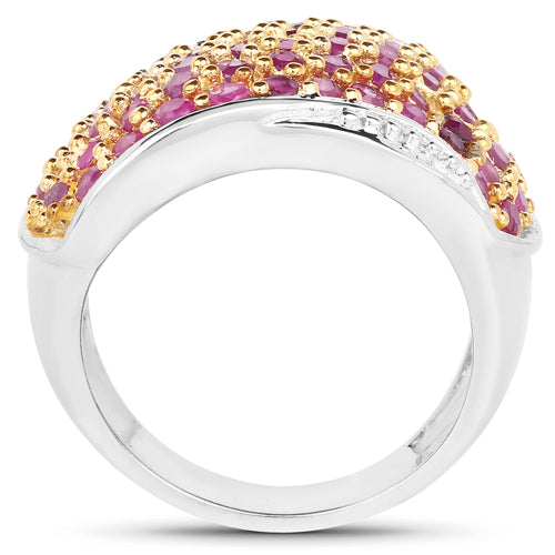 2.49 Carat Genuine Ruby .925 Sterling Silver Ring Bids.com