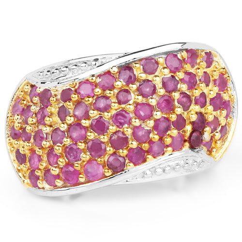 2.49 Carat Genuine Ruby .925 Sterling Silver Ring Bids.com