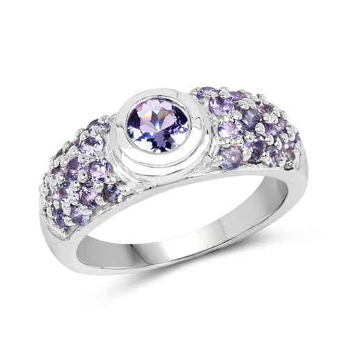 1.45 Carat Genuine Tanzanite .925 Sterling Silver Ring Bids.com