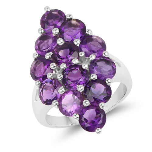 6.78 Carat Genuine Amethyst .925 Sterling Silver Ring Bids.com