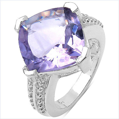 10.30 Carat Genuine Amethyst .925 Sterling Silver Ring Bids.com