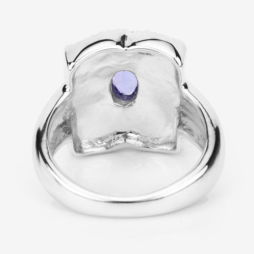 0.44 Carat Genuine Tanzanite .925 Sterling Silver Ring Bids.com