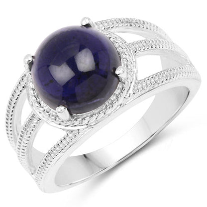 3.65 Carat Genuine Iolite .925 Sterling Silver Ring Bids.com