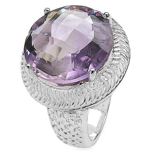 10.22 Carat Genuine Amethyst .925 Sterling Silver Ring Bids.com
