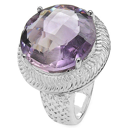 10.22 Carat Genuine Amethyst .925 Sterling Silver Ring Bids.com