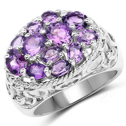 2.64 Carat Genuine Amethyst .925 Sterling Silver Ring Bids.com
