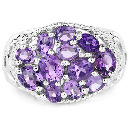 2.64 Carat Genuine Amethyst .925 Sterling Silver Ring Bids.com