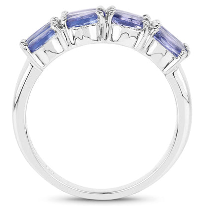 3.00 Carat Genuine Tanzanite .925 Sterling Silver Ring Bids.com