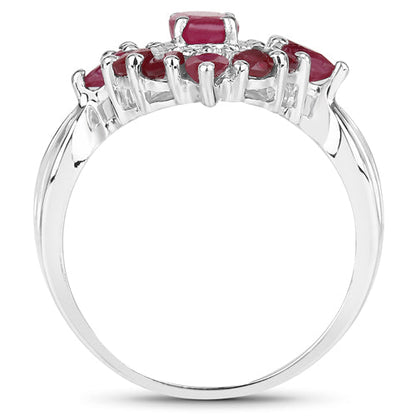 2.89 Carat Genuine Ruby .925 Sterling Silver Ring Bids.com
