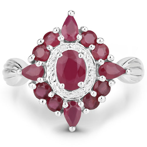 2.89 Carat Genuine Ruby .925 Sterling Silver Ring Bids.com