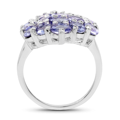 5.28 Carat Genuine Tanzanite .925 Sterling Silver Ring Bids.com