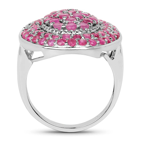 3.11 Carat Genuine Ruby .925 Sterling Silver Ring Bids.com