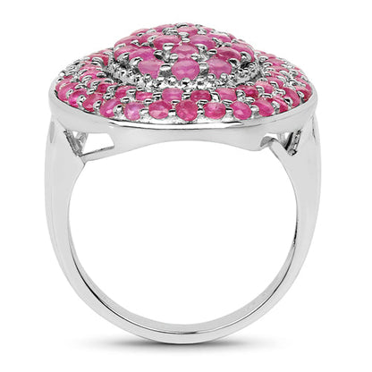 3.11 Carat Genuine Ruby .925 Sterling Silver Ring Bids.com