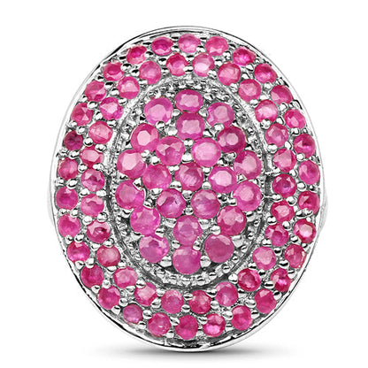 3.11 Carat Genuine Ruby .925 Sterling Silver Ring Bids.com