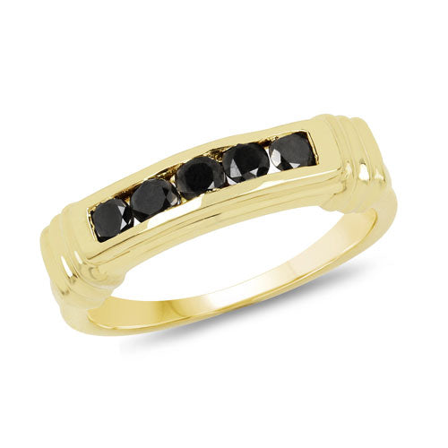 0.50 Carat Genuine Black Diamond .925 Sterling Silver Ring Bids.com