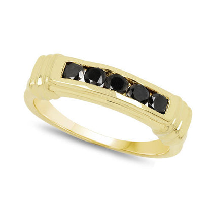 0.50 Carat Genuine Black Diamond .925 Sterling Silver Ring Bids.com