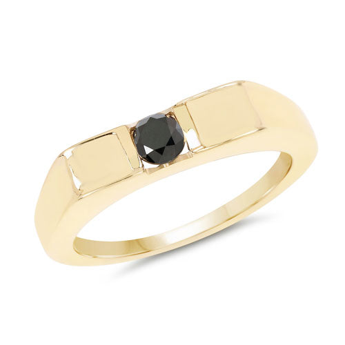 0.25 Carat Genuine Black Diamond .925 Sterling Silver Ring Bids.com