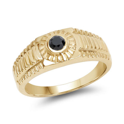 0.20 Carat Genuine Black Diamond .925 Sterling Silver Ring Bids.com