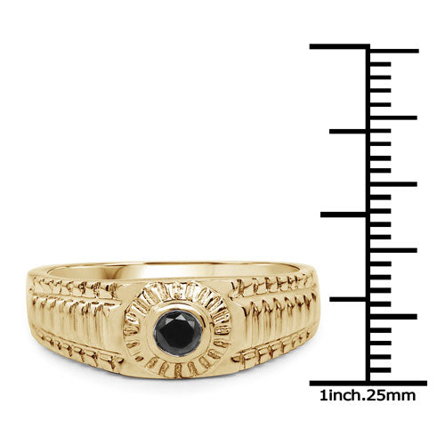 0.20 Carat Genuine Black Diamond .925 Sterling Silver Ring Bids.com