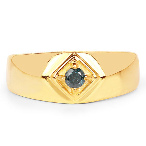 0.12 Carat Genuine Blue Diamond .925 Sterling Silver Ring Bids.com