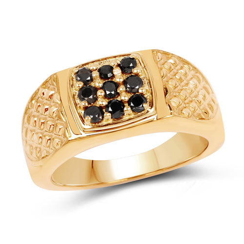 0.40 Carat Genuine Black Diamond .925 Sterling Silver Ring Bids.com