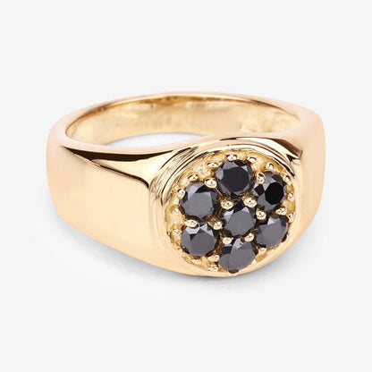 0.91 Carat Genuine Black Diamond .925 Sterling Silver Ring Bids.com
