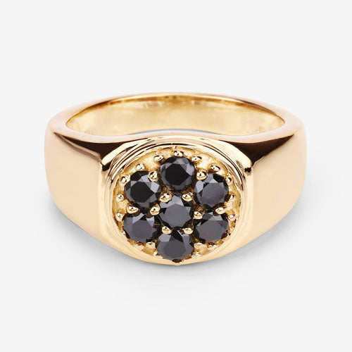0.91 Carat Genuine Black Diamond .925 Sterling Silver Ring Bids.com