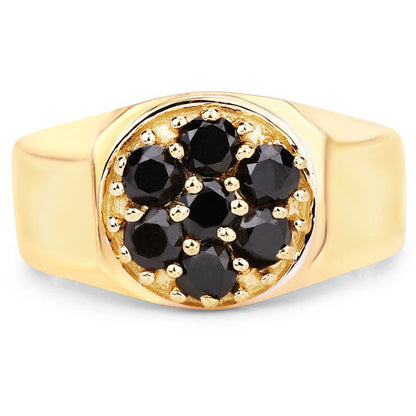 0.91 Carat Genuine Black Diamond .925 Sterling Silver Ring Bids.com