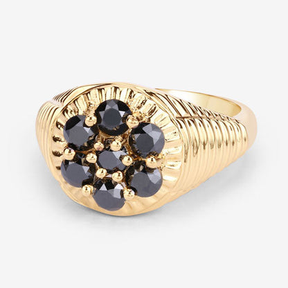 0.91 Carat Genuine Black Diamond .925 Sterling Silver Ring Bids.com