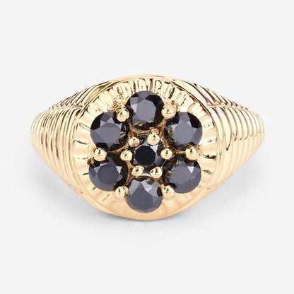 0.91 Carat Genuine Black Diamond .925 Sterling Silver Ring Bids.com