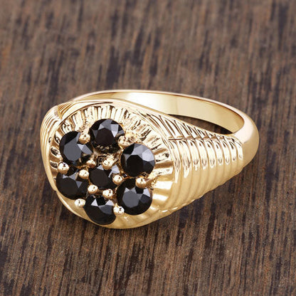 0.91 Carat Genuine Black Diamond .925 Sterling Silver Ring Bids.com