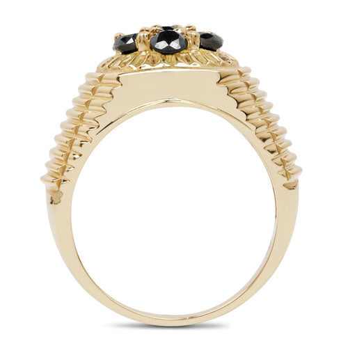0.91 Carat Genuine Black Diamond .925 Sterling Silver Ring Bids.com
