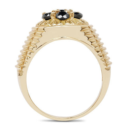 0.91 Carat Genuine Black Diamond .925 Sterling Silver Ring Bids.com