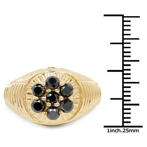 0.91 Carat Genuine Black Diamond .925 Sterling Silver Ring Bids.com