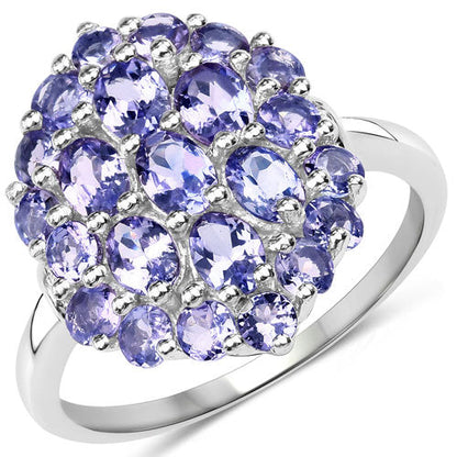 2.31 Carat Genuine Tanzanite .925 Sterling Silver Ring Bids.com