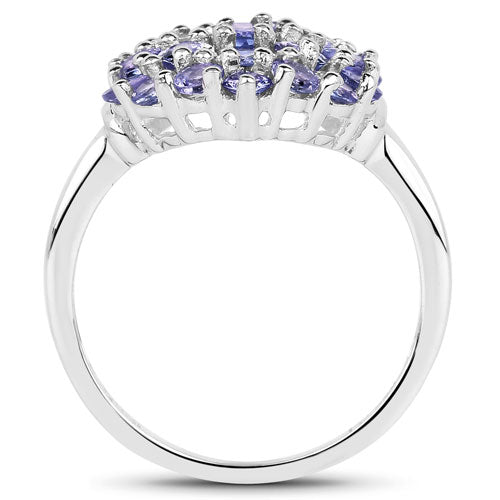 2.31 Carat Genuine Tanzanite .925 Sterling Silver Ring Bids.com