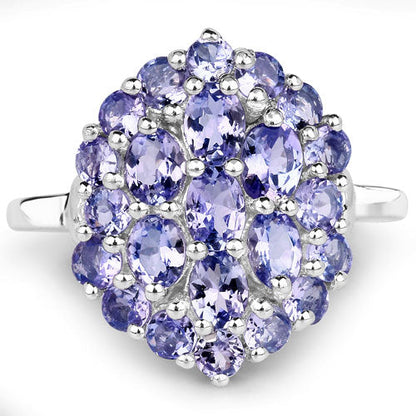 2.31 Carat Genuine Tanzanite .925 Sterling Silver Ring Bids.com