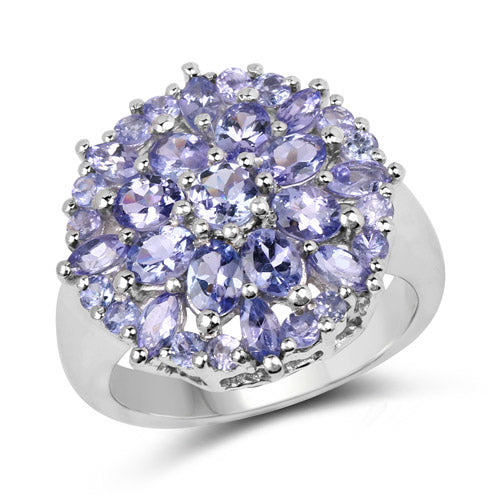 2.79 Carat Genuine Tanzanite .925 Sterling Silver Ring Bids.com