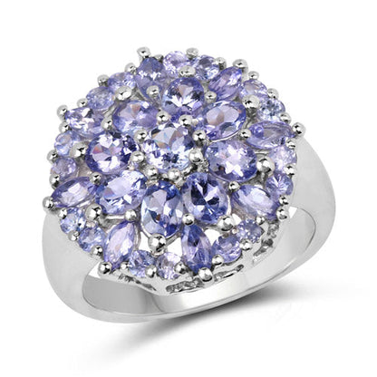 2.79 Carat Genuine Tanzanite .925 Sterling Silver Ring Bids.com