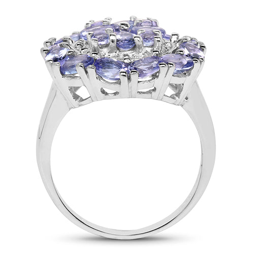 2.92 Carat Genuine Tanzanite .925 Sterling Silver Ring Bids.com