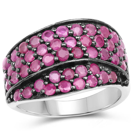 2.33 Carat Genuine Ruby .925 Sterling Silver Ring Bids.com
